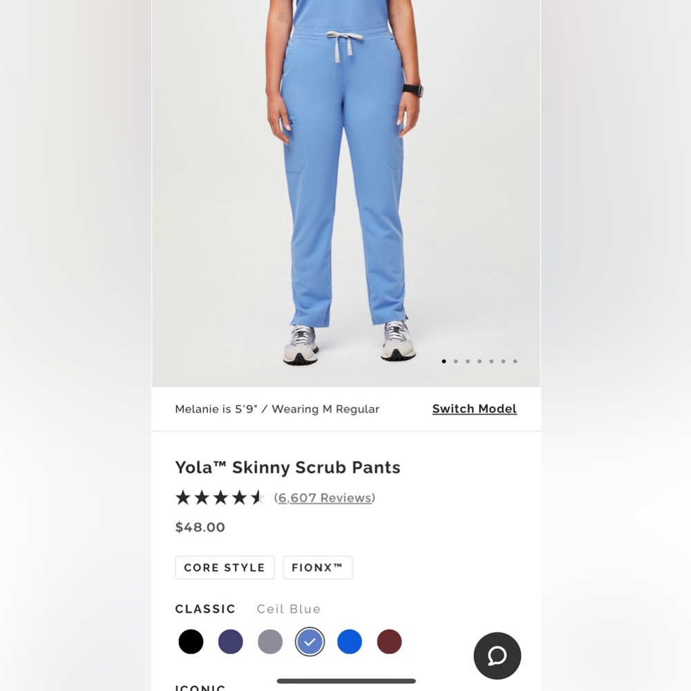 Figs ceil blue Zola skinny scrubs